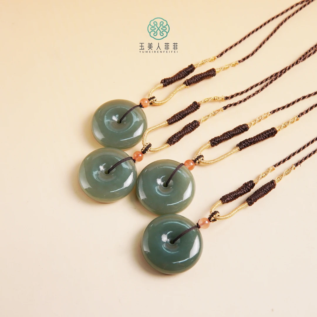 石惑珠宝/和田玉平安扣吊坠约30mm/多样性发一