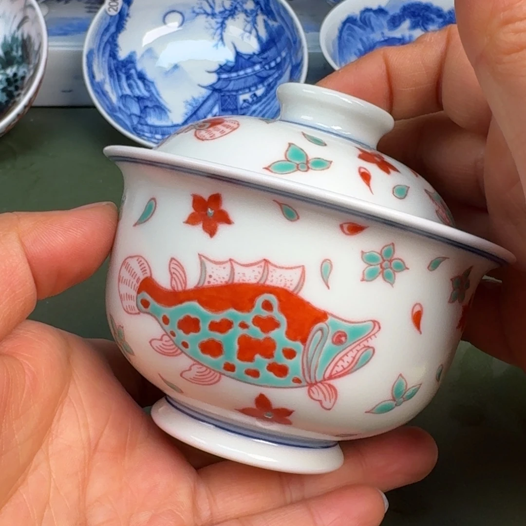 瓷景德镇纯手绘茶具圆圆299