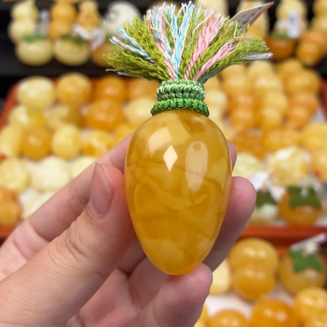 蜜蜡未镶嵌毛衣链蜜蜡