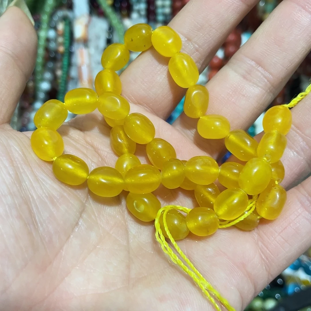 玛瑙/玉髓合金珠宝半成品天然石黄玉卡8