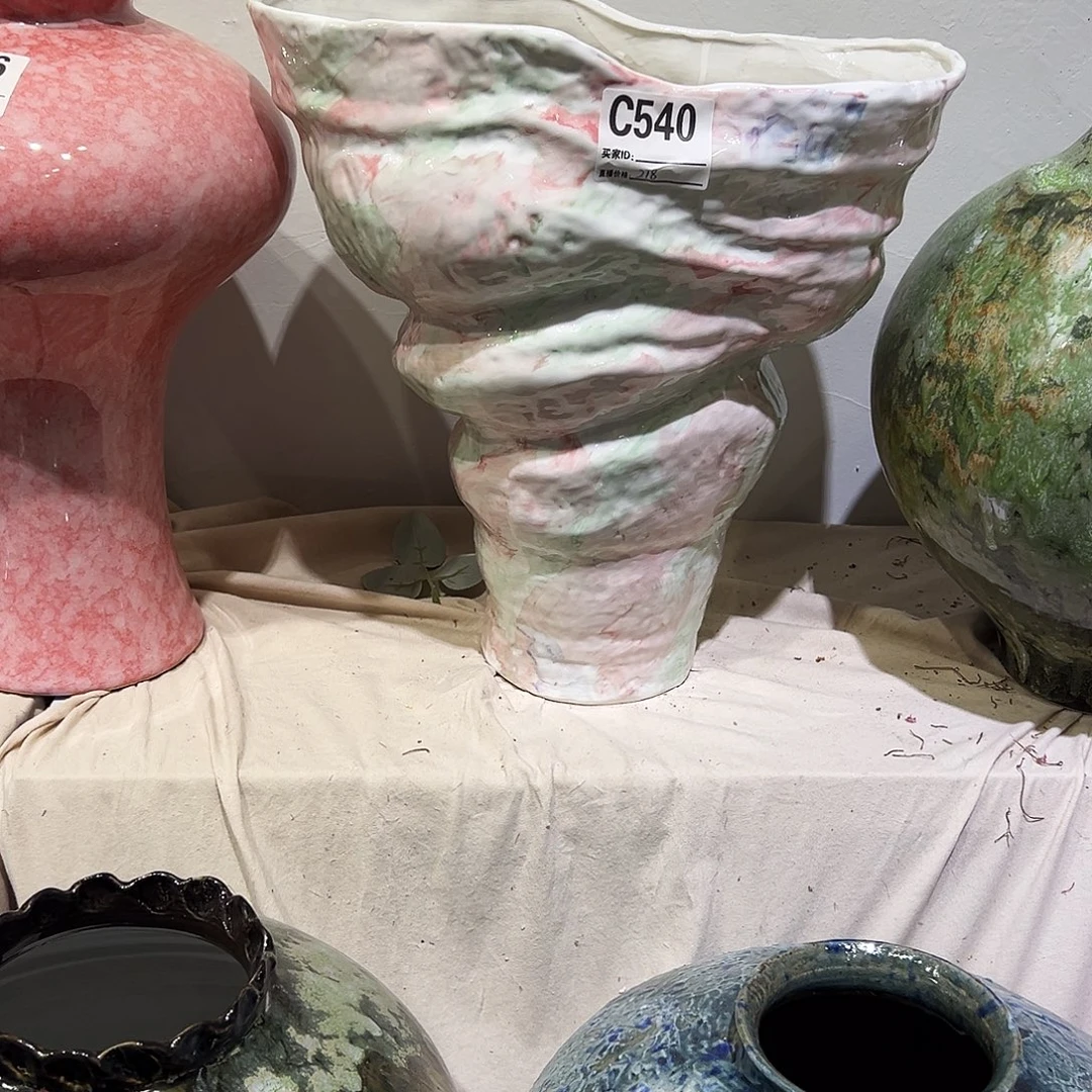 向***由瓶C540高36口20×32陶瓷花瓶无孔