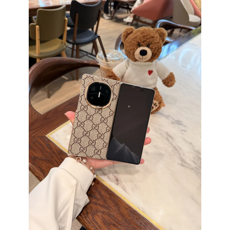 适用于华为MateX7/Matex6 电镀闪星星压花折叠手机壳 时尚单后壳