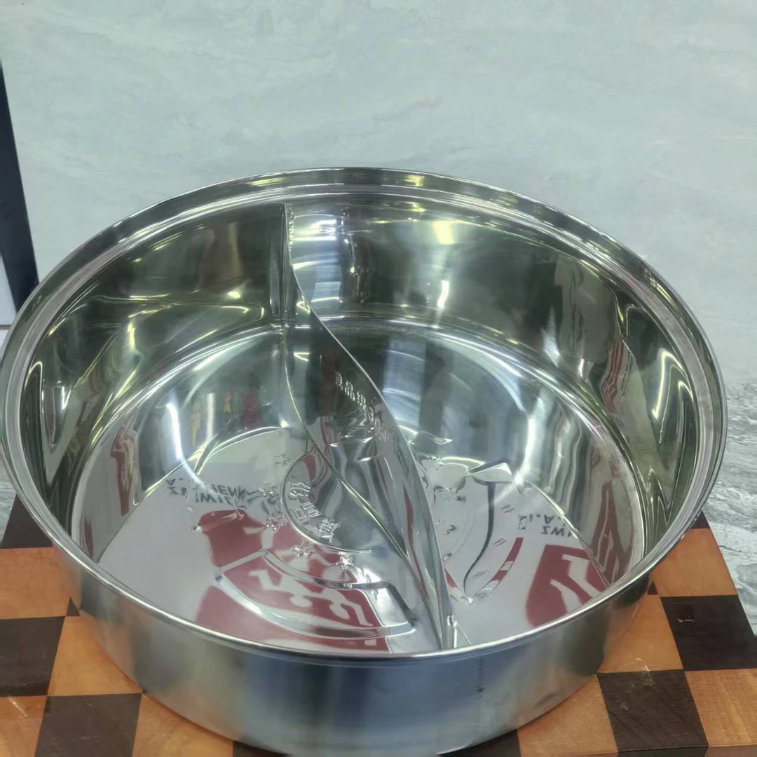 304不锈钢鸳鸯火锅30*10cm