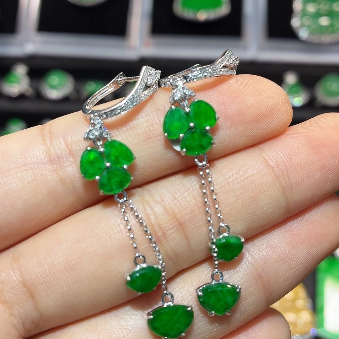 翡翠18K金镶嵌吊坠(不含链)翡翠