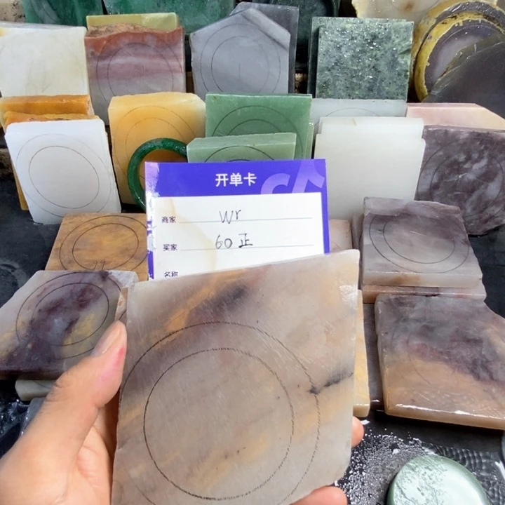 石英质玉（金丝玉）手镯未镶嵌w*定制手镯