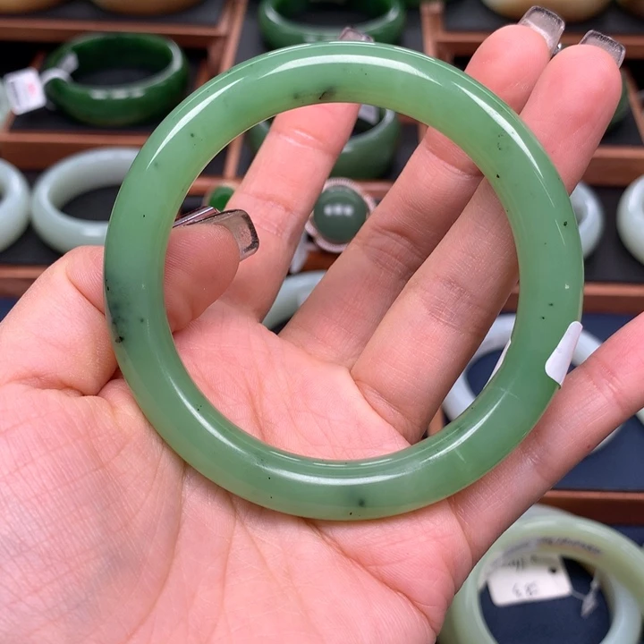 和田玉（碧玉）手镯5960圈口未镶嵌