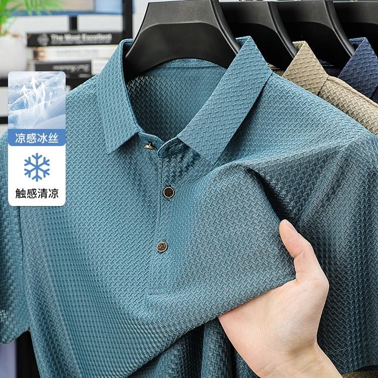 【精编镂空提花面料】夜鹰保罗夏季新款纯色免烫速干短袖POLO衫604