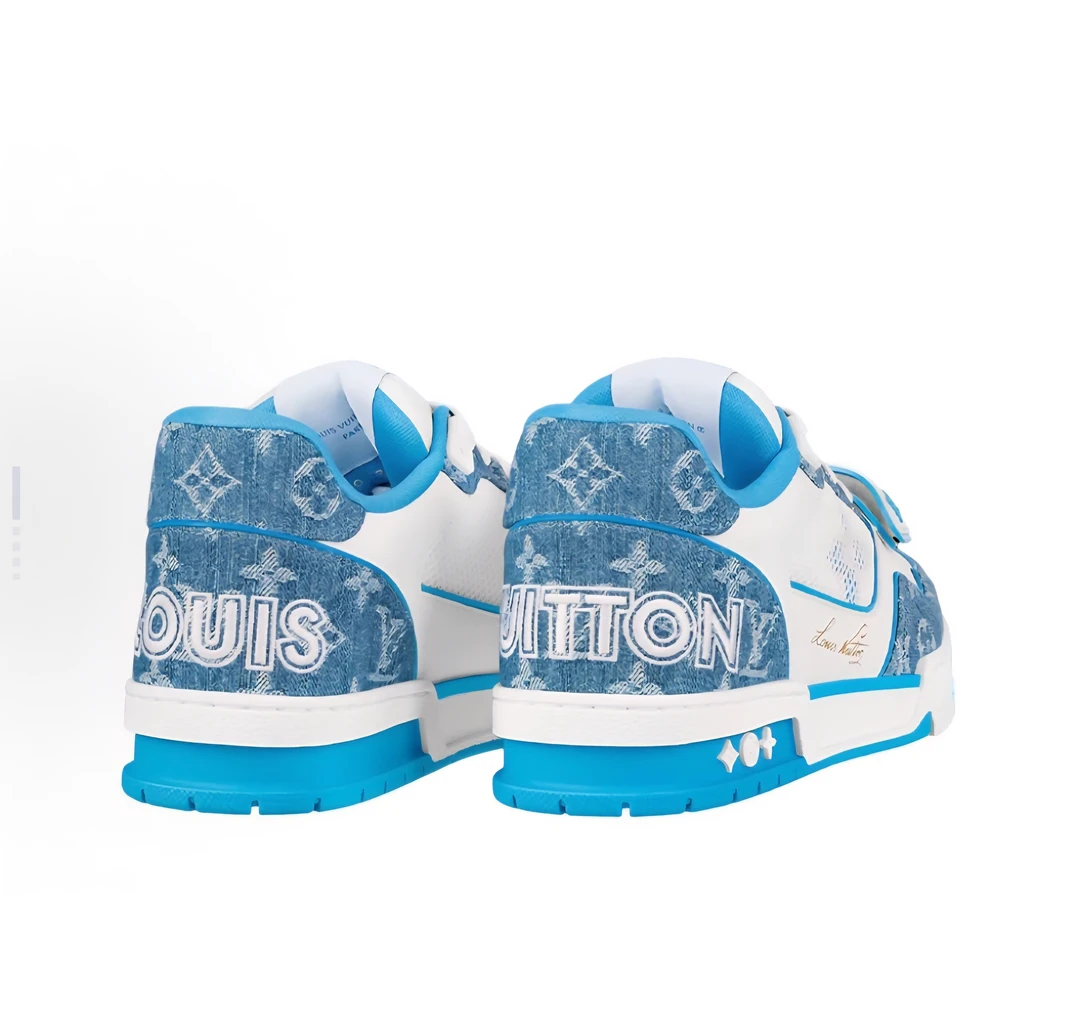 未使用 LouisVuitton/路易威登 jp609 Trainer 蓝白 8码