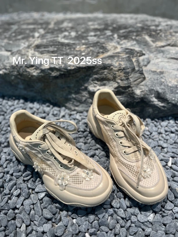 透气夏季休闲鞋时尚休闲鞋粉色轻便运动鞋老爹鞋鞋子单鞋潮流