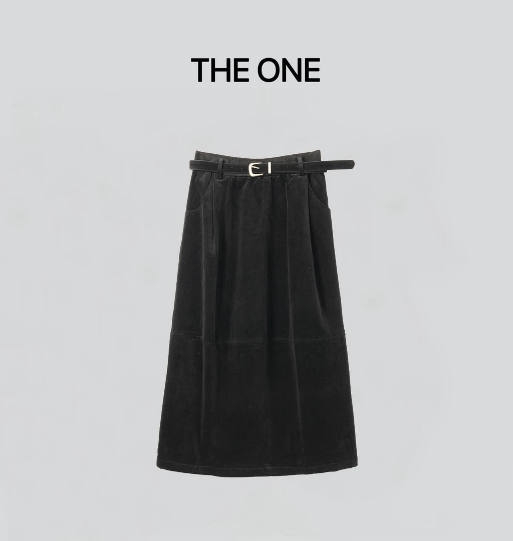 The One【】棉日系复古花苞半身裙文艺气质高腰气球裙N54S0418