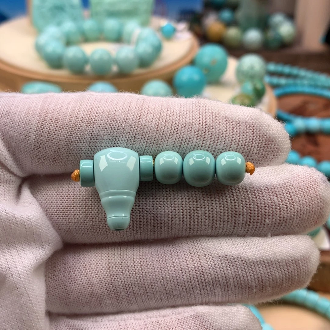 绿松石未镶嵌珠宝奇石适合7.5mm