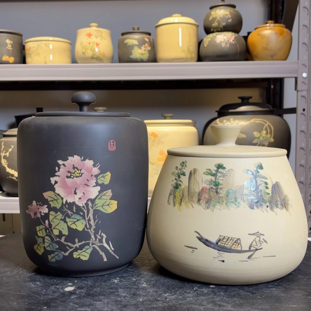 罐福利建水紫陶醒茶罐（两个盒子两个纸袋）