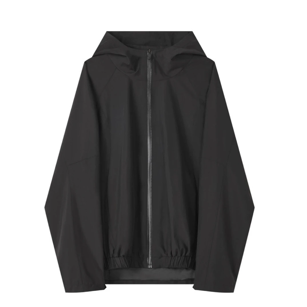 Gottarelax 25FW Drop1 三防黑色插肩两片袖解构连帽冲锋衣