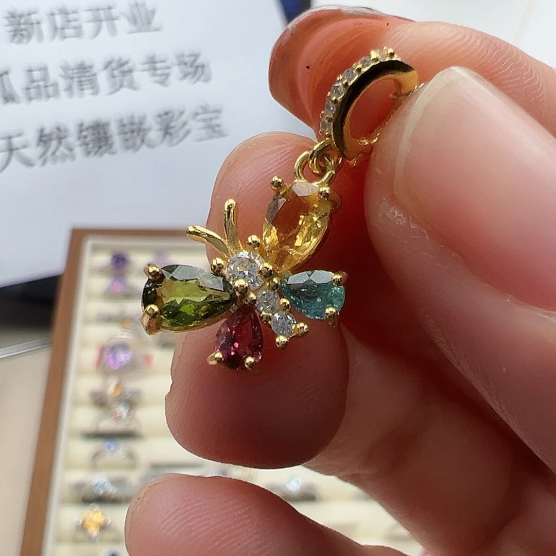 颈饰碧玺银S925镶嵌
