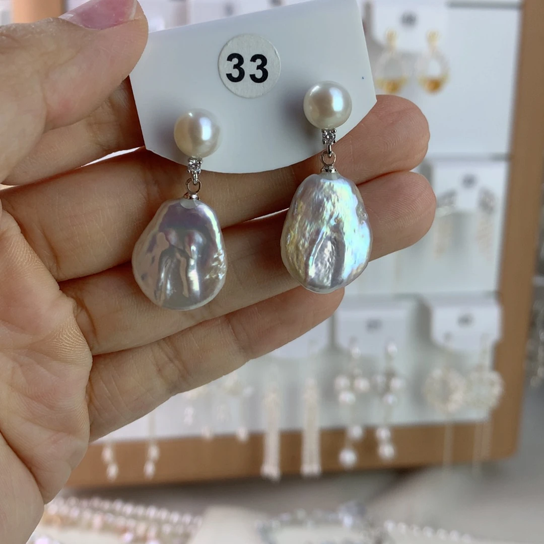 未镶嵌耳饰淡水珍珠