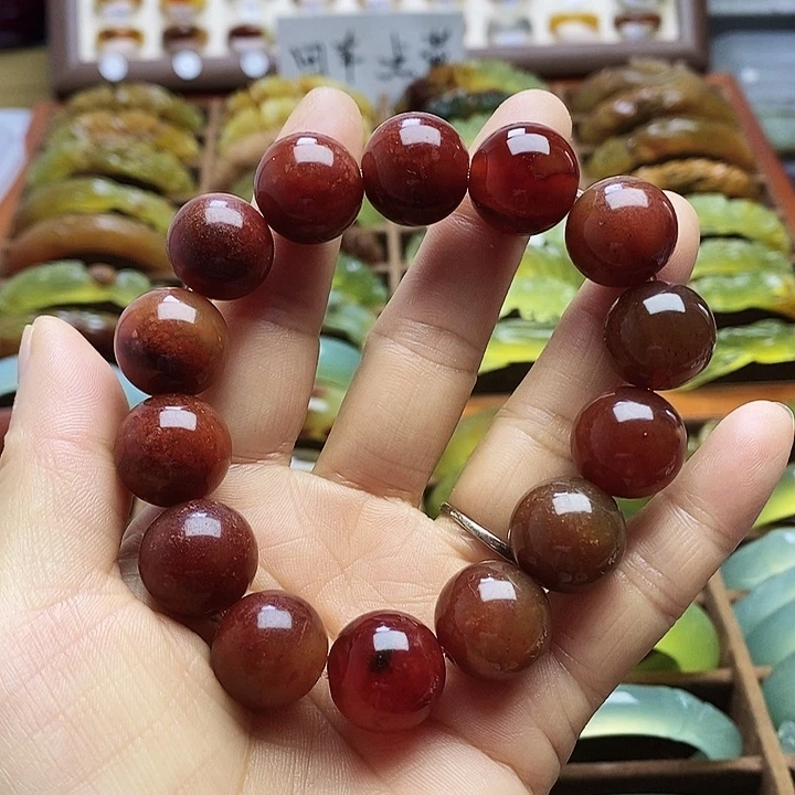 未镶嵌蛇纹石玉手链