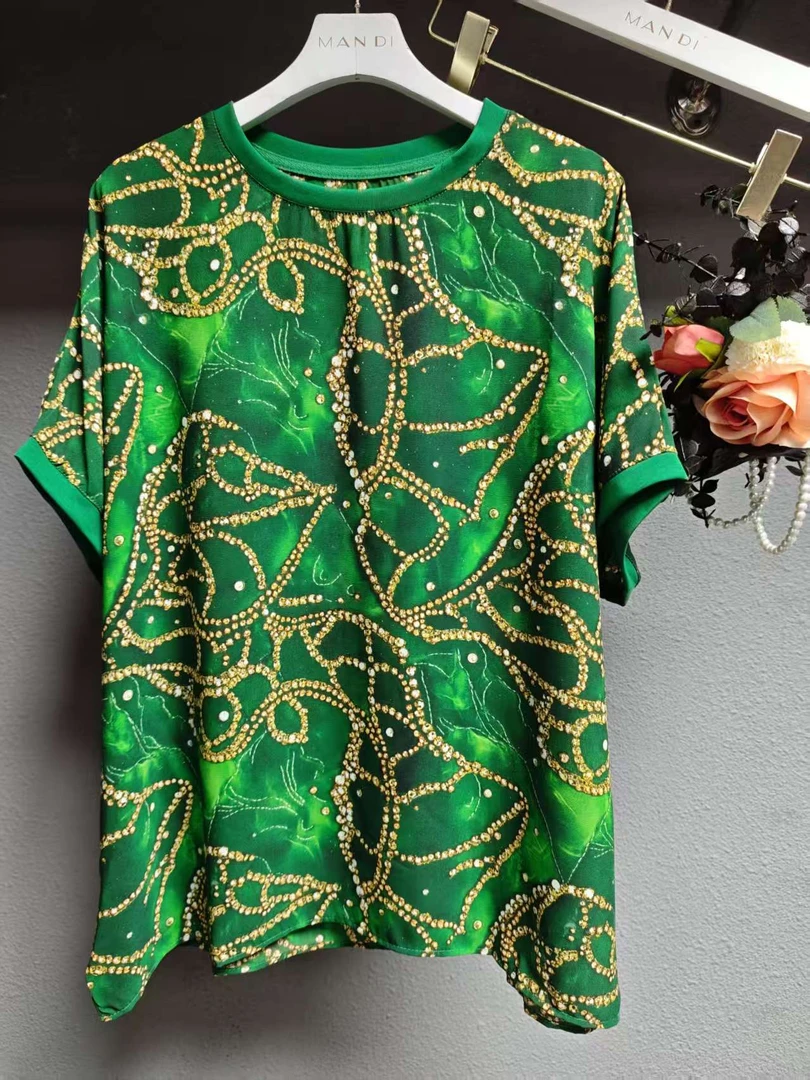 226-设计师款 定制量身打造妈妈装 圆领百搭显瘦上衣