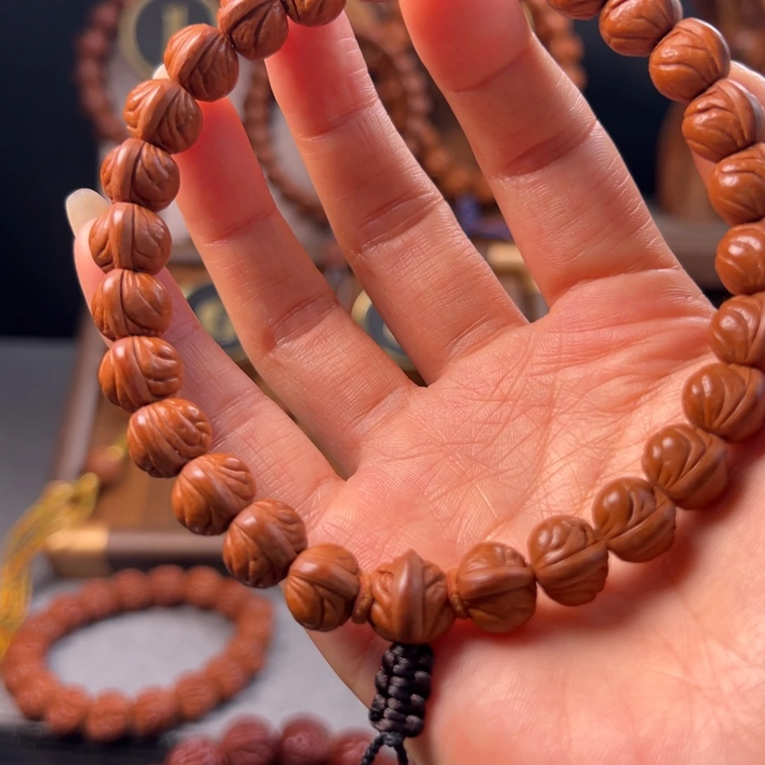 手串桃核11野生玉麒麟