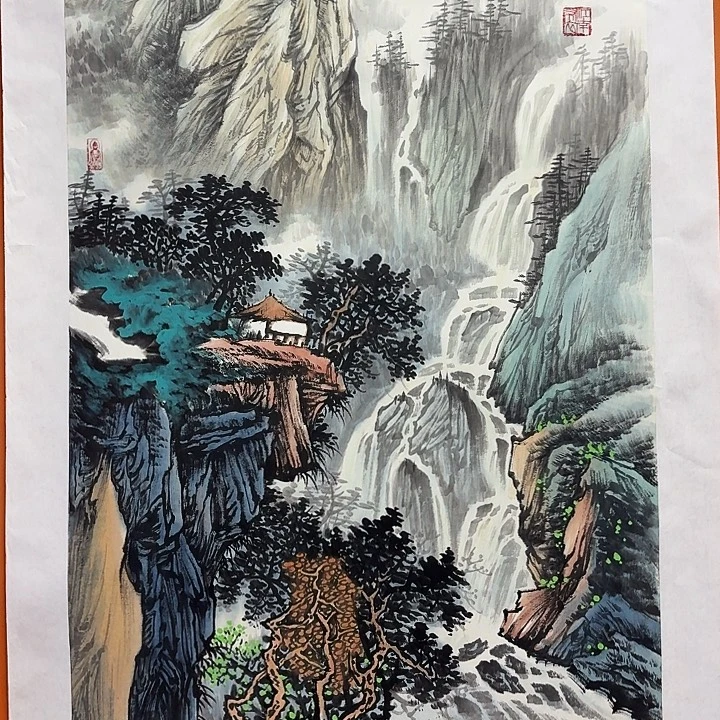 国画国画高山流水100/50