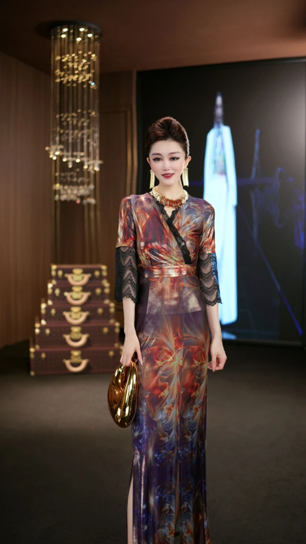 (娴儿)-轻奢夏季优雅法式设计师连衣裙D2622