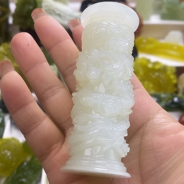 蛇纹石玉未镶嵌手把件