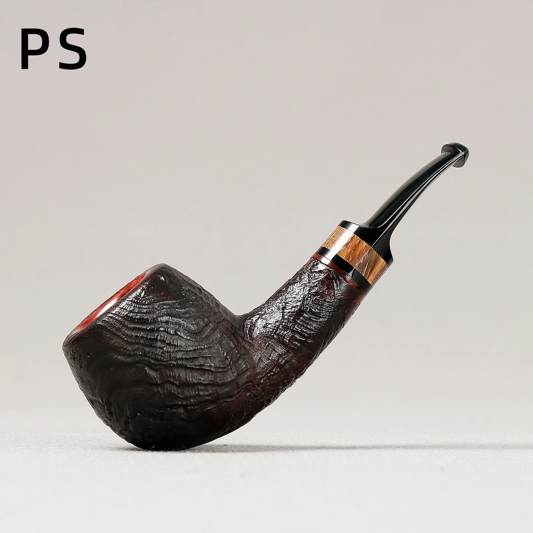 俄罗斯PS工作室 08喷砂小河豚 手工石楠木烟斗