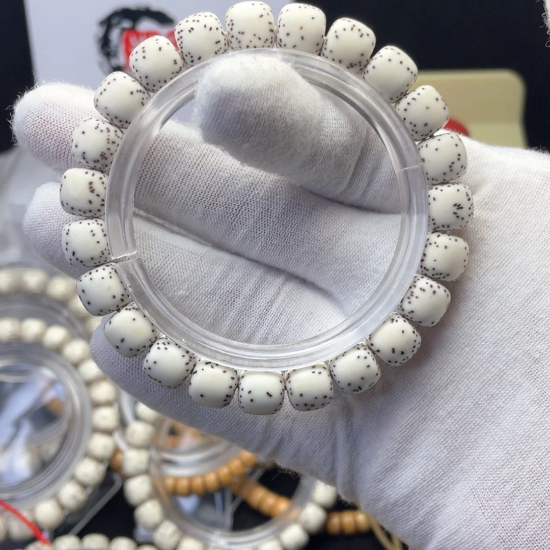 星月菩提吊坠肥**耳原生态星月菩提手串10.9原白