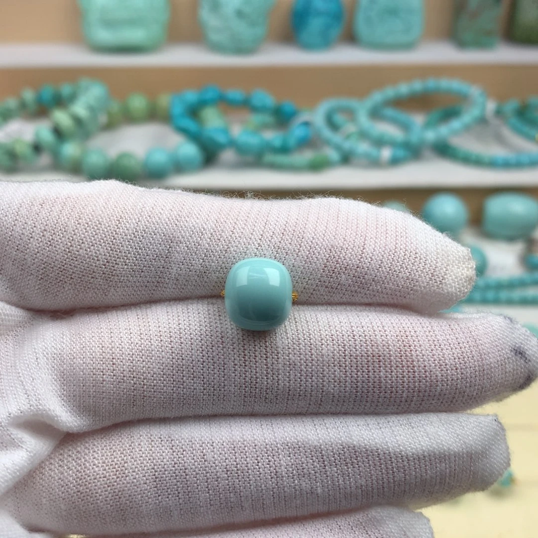 未镶嵌绿松石珠宝奇石10.1mm