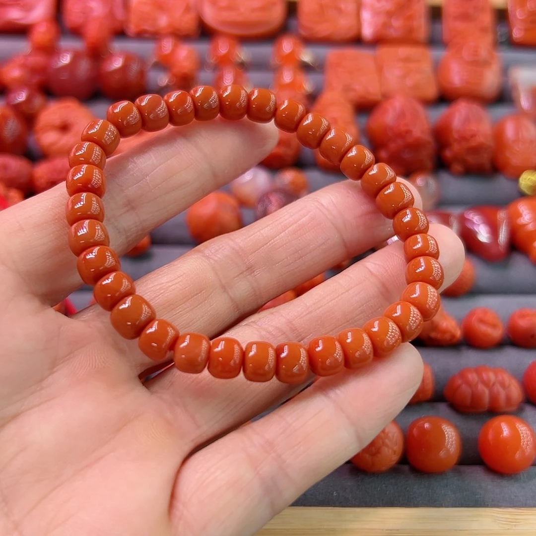 南红玛瑙手链未镶嵌