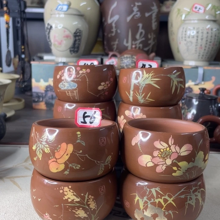一***年建水紫陶红泥主人杯一只