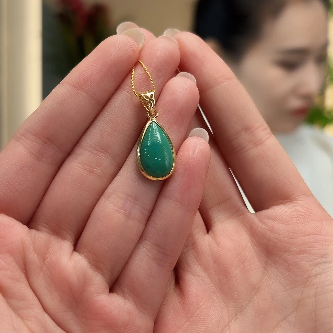 绿松石银S925镶嵌颈饰