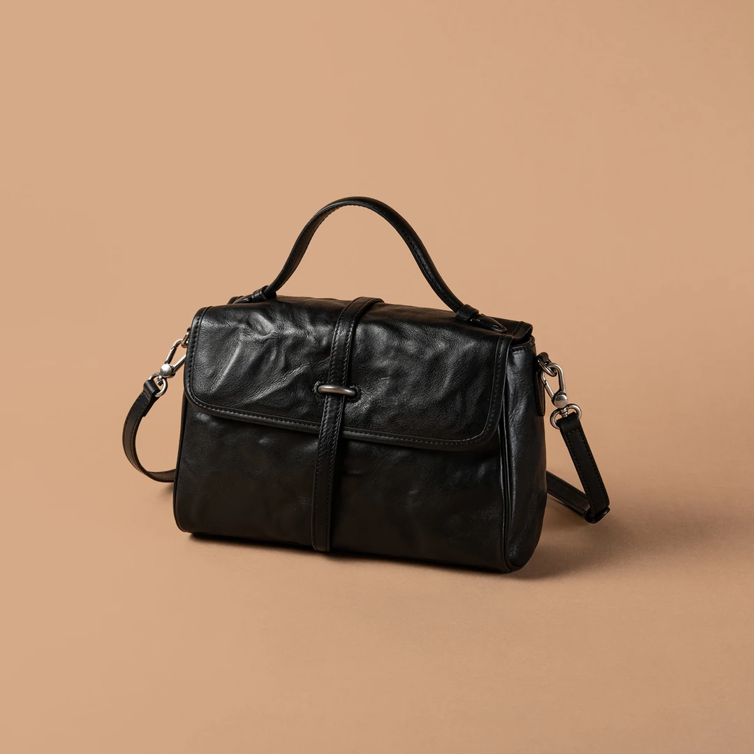 素创【清货-自在-1】头层树膏牛皮斜挎单肩轻奢时尚休闲SG60072