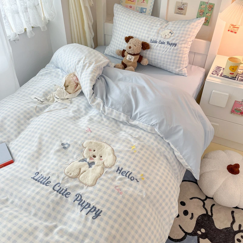 大学生宿舍专用被子被芯床上三件套耐磨耐洗颜值高床上四件套