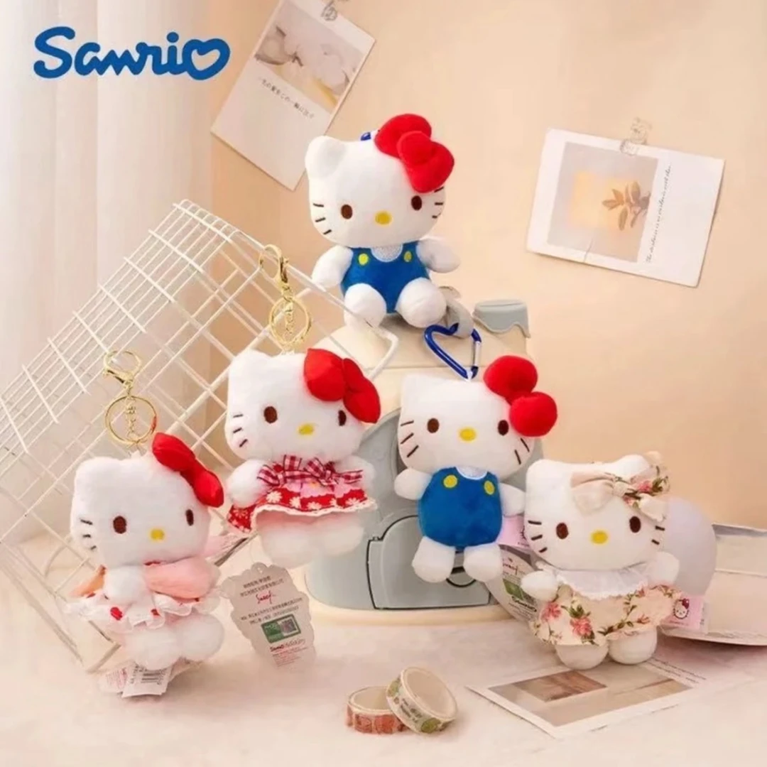 正版HelloKitty 包包挂件可爱少女玩偶毛绒钥匙扣生日礼物