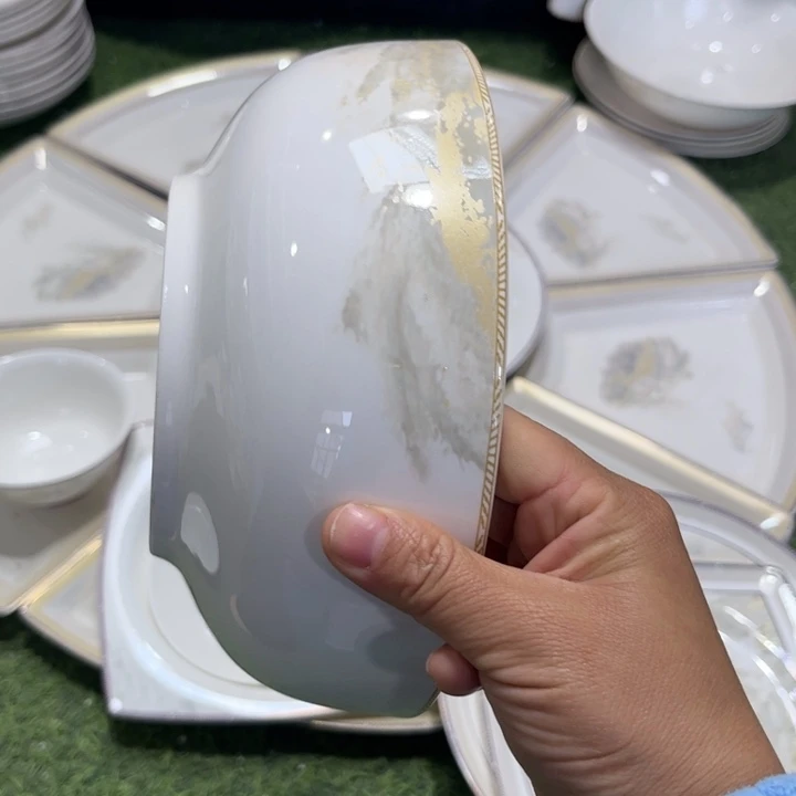 瓷片海岸八寸汤碗一个微瑕