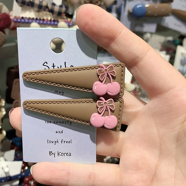 布艺非金属泡菜粉色樱桃鸭嘴