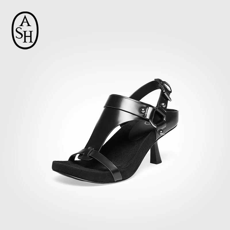 ASH女鞋2025年JULIA真皮高跟仙女风尖头细跟春夏中跟女士露趾