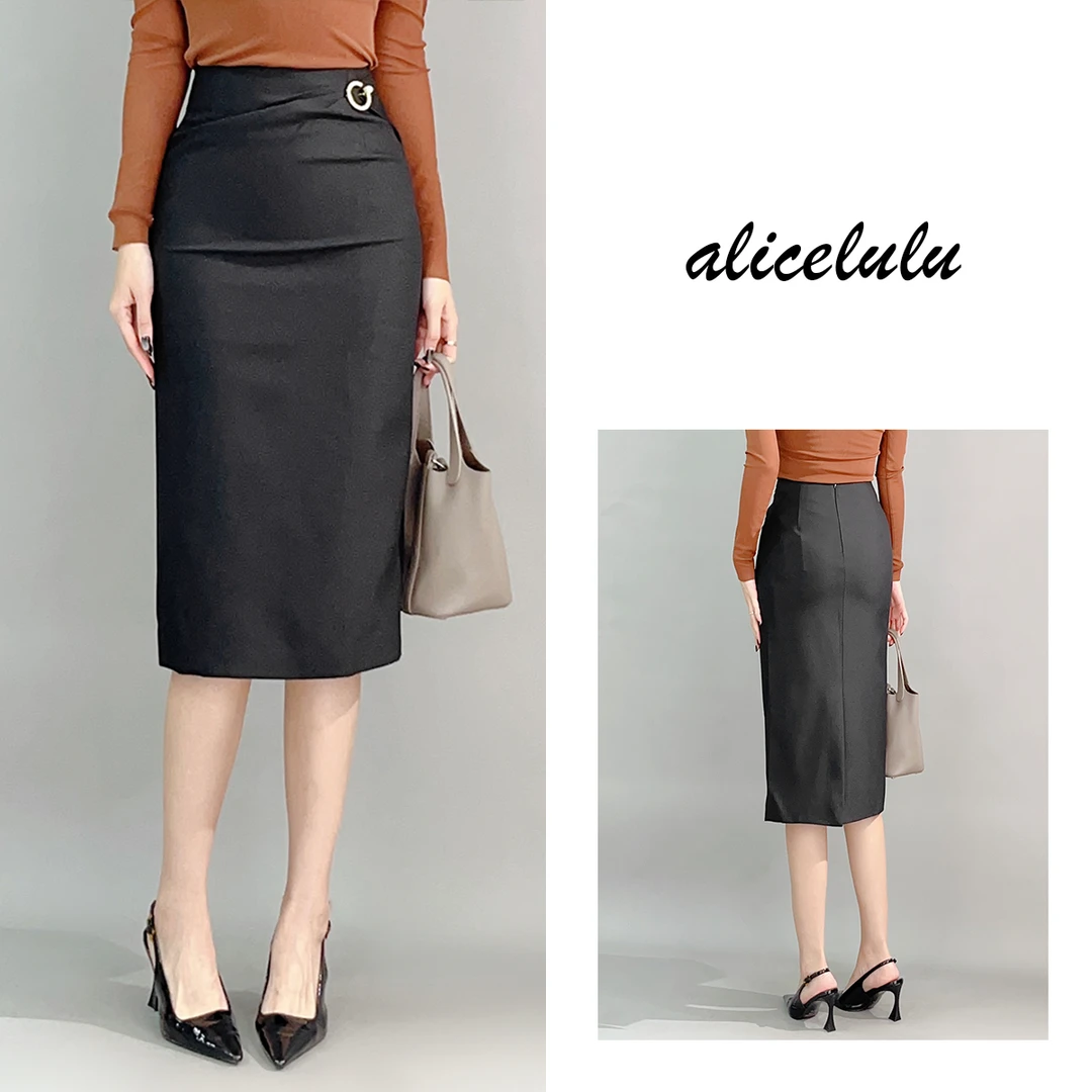 [早春补贴] ALICE “时髦丽人”半身裙 优雅捏褶 知性显瘦 S622131T