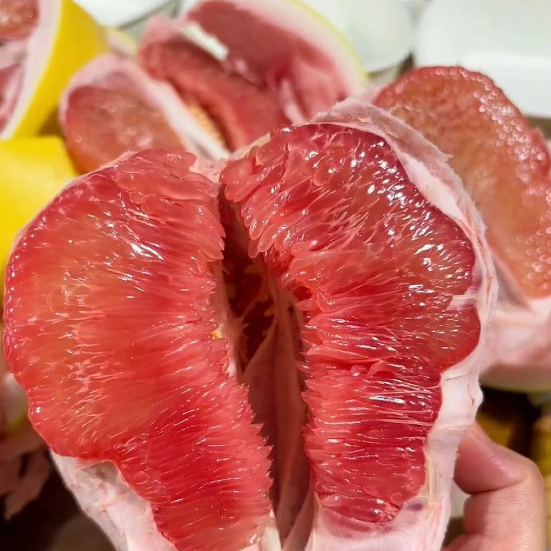 福建平和三红蜜柚新鲜采摘皮薄多汁酸甜可口红心红肉薄皮水果果园直发