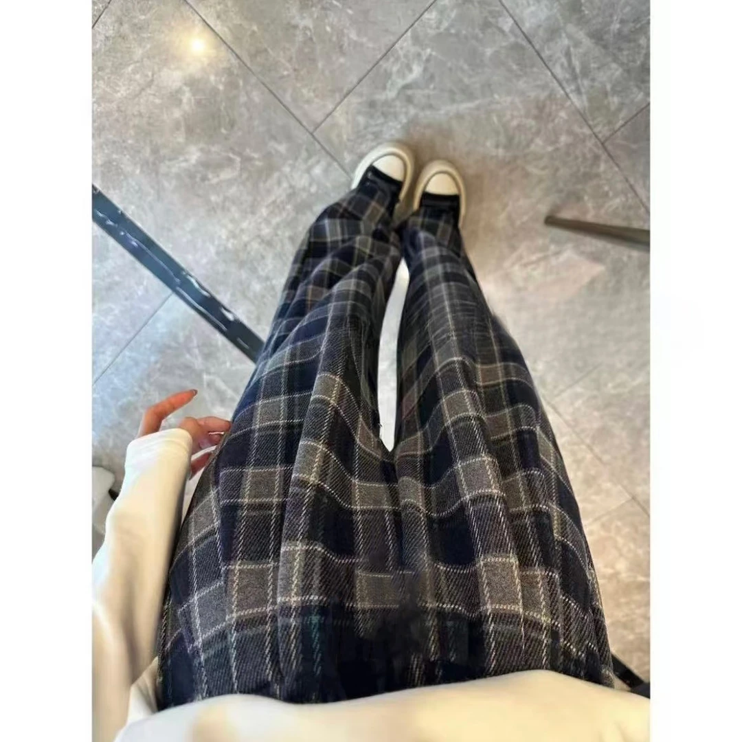 2024新款高克重加绒加厚格子裤