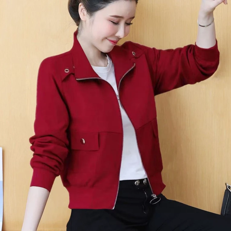 加绒/不加绒小个子洋气时尚休闲女夹克百搭棒球服韩版短外套秋装