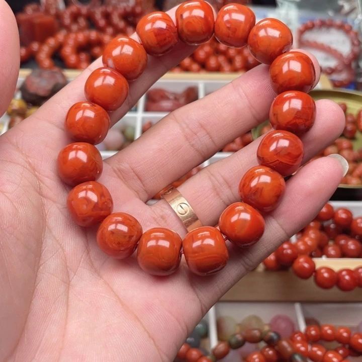 南红玛瑙未镶嵌手链