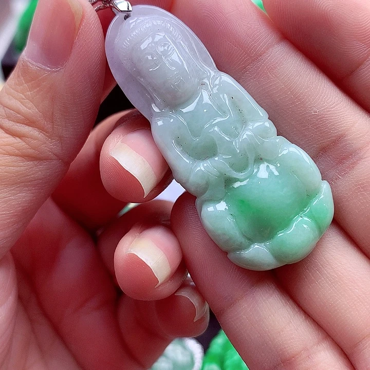 翡翠银S925镶嵌颈饰翡翠