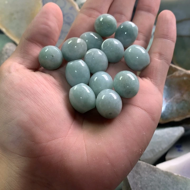 裸石翡翠23号桶珠13个