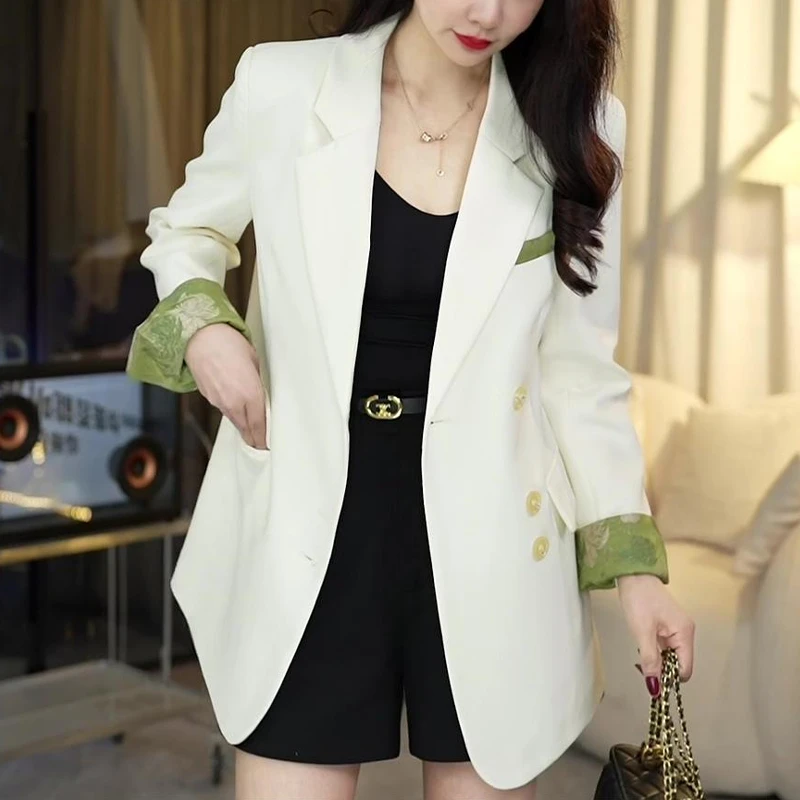 时尚休闲西装外套女2025年春秋季新款设计感小众显瘦小西服上衣潮