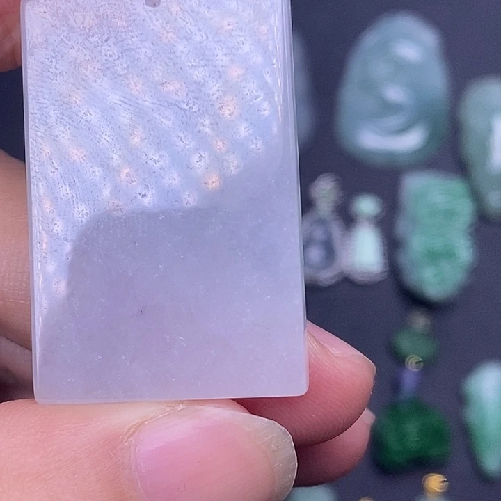 翡翠未镶嵌颈饰天然缅甸翡翠A货漏