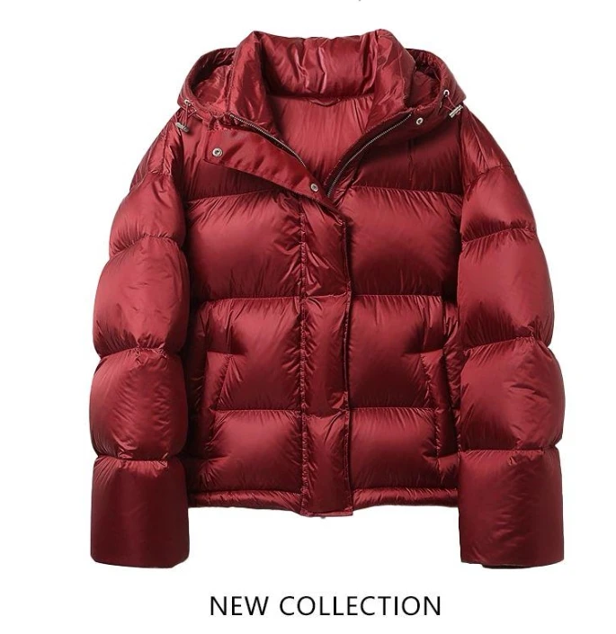 羽绒服蓬松保暖女连帽短款加厚韩版时尚休闲宽松 3399