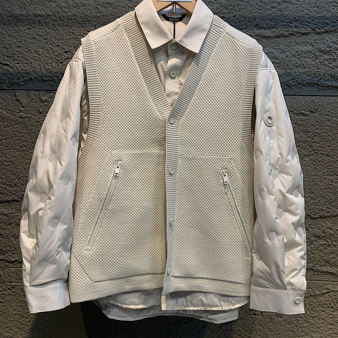 0008轻奢老钱风针织两件套夹克外套