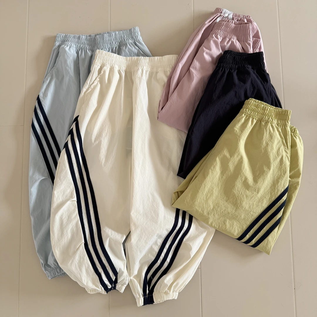 肉肉家-【拽拽运动裤】三条杠儿童休闲运动百搭高腰萝卜裤