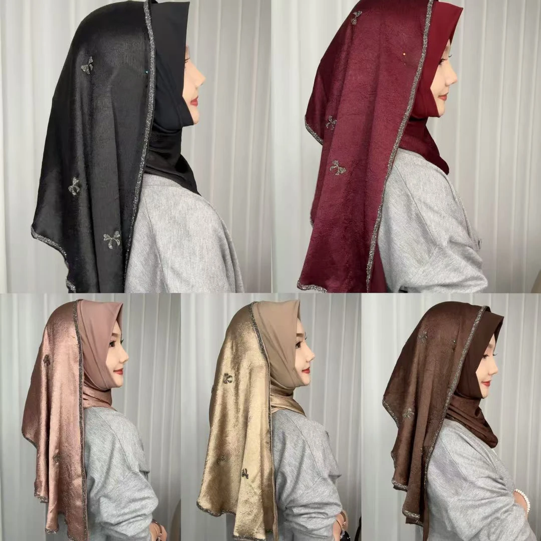 MY高端春款小蝴蝶拼接绕巾